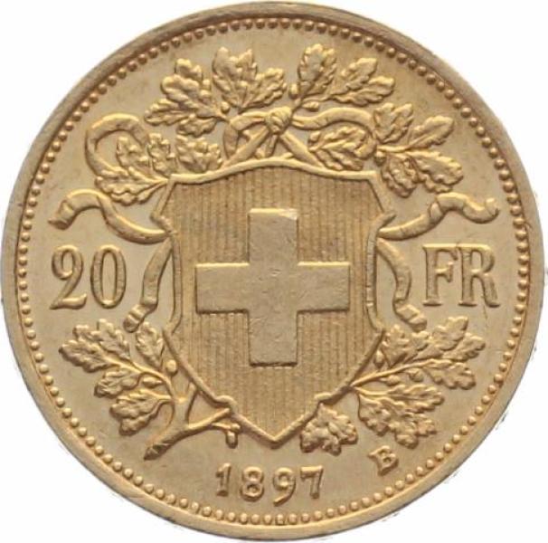20 Franken 1897 B - Vreneli